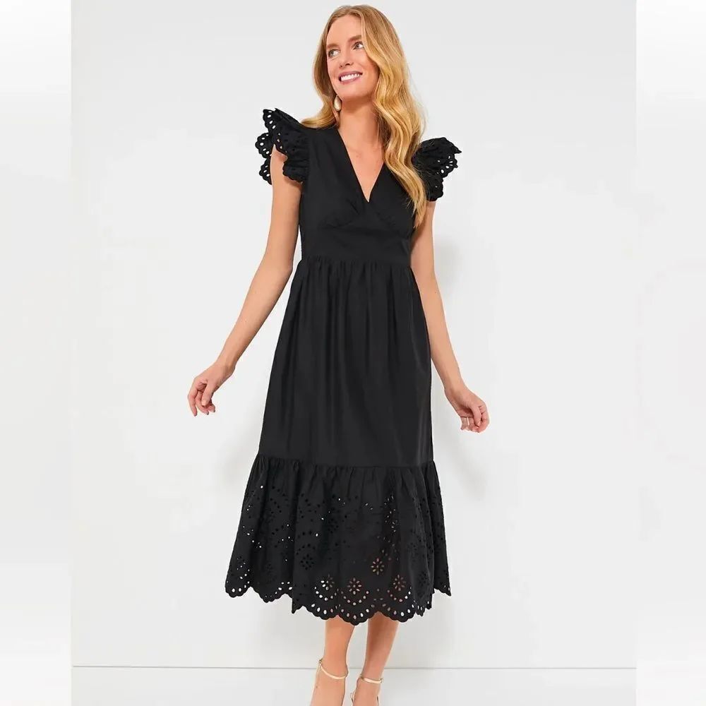 Hyacinth House Marshall Eyelet Midi Dress NWT